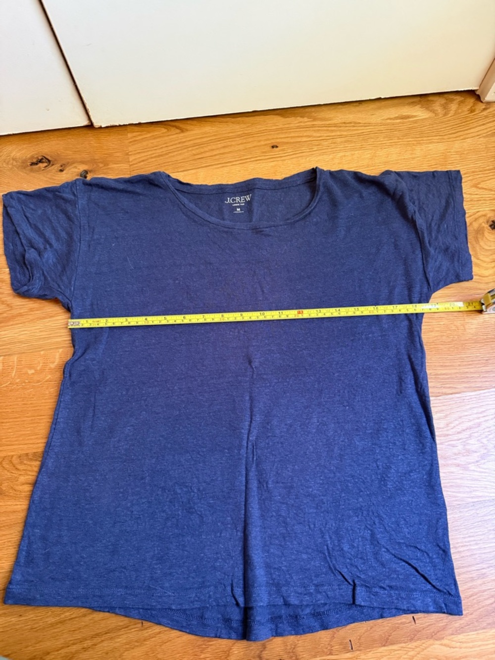 J. Crew Navy Short-Sleeve Crewneck Linen Tee
